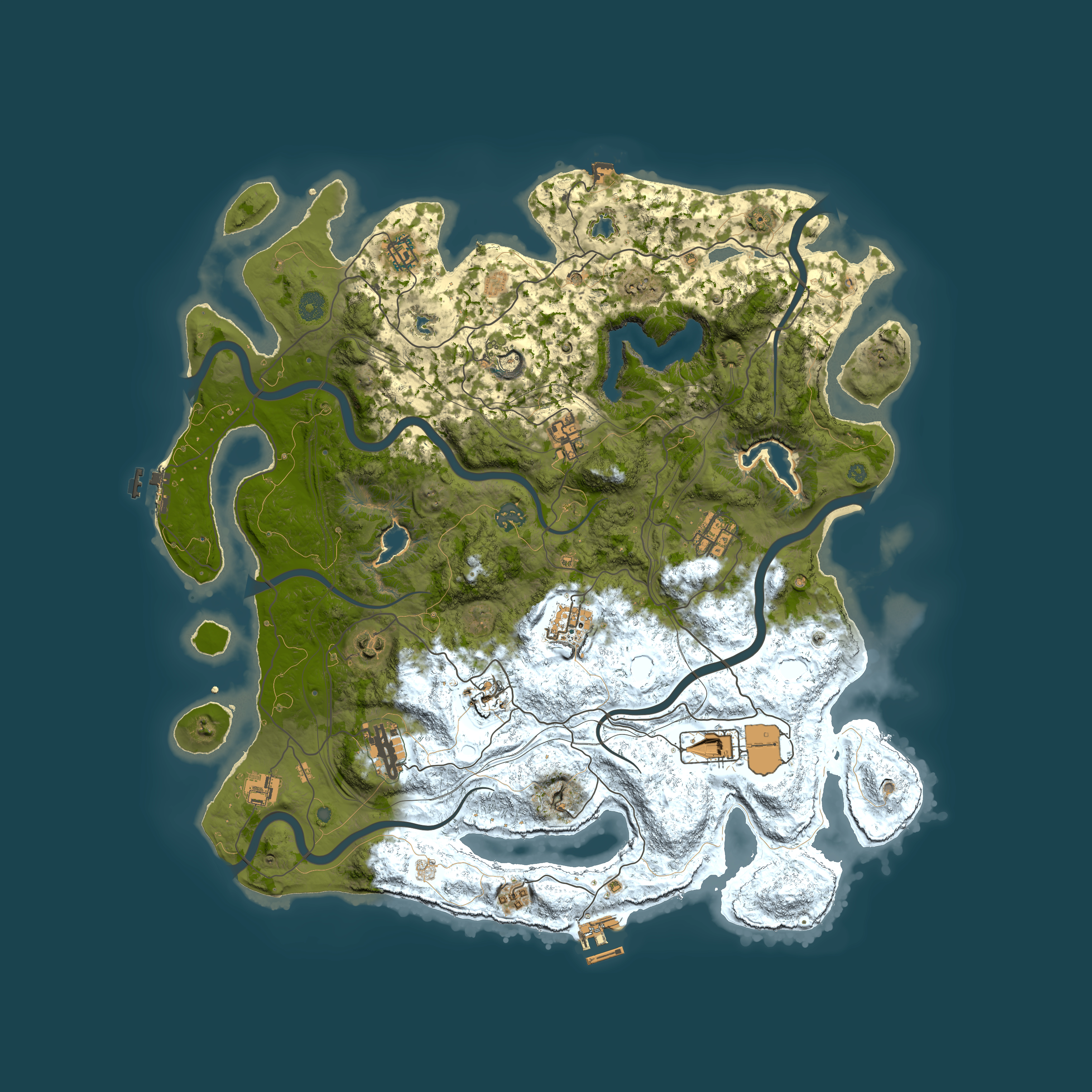 Full top-down render of Rust map seed 1361586196, 4500x4500m