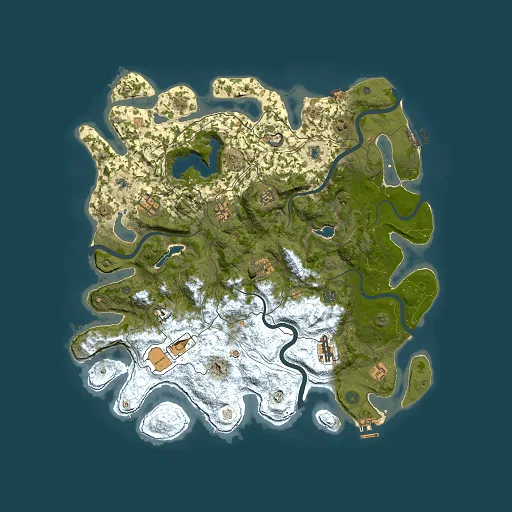 Rust map seed 1472133440, 4500x4500m top-down preview