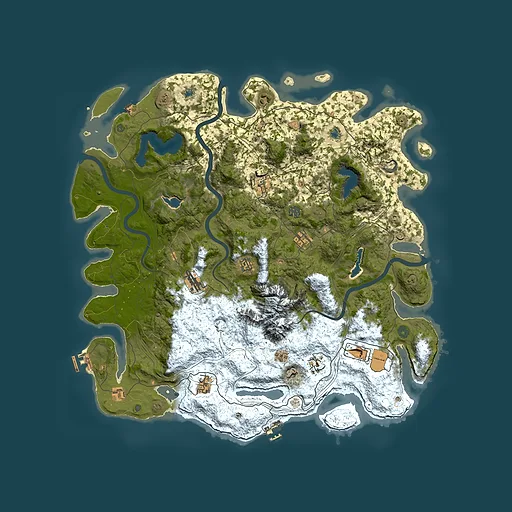 Rust map seed 617622311, 5000x5000m top-down preview