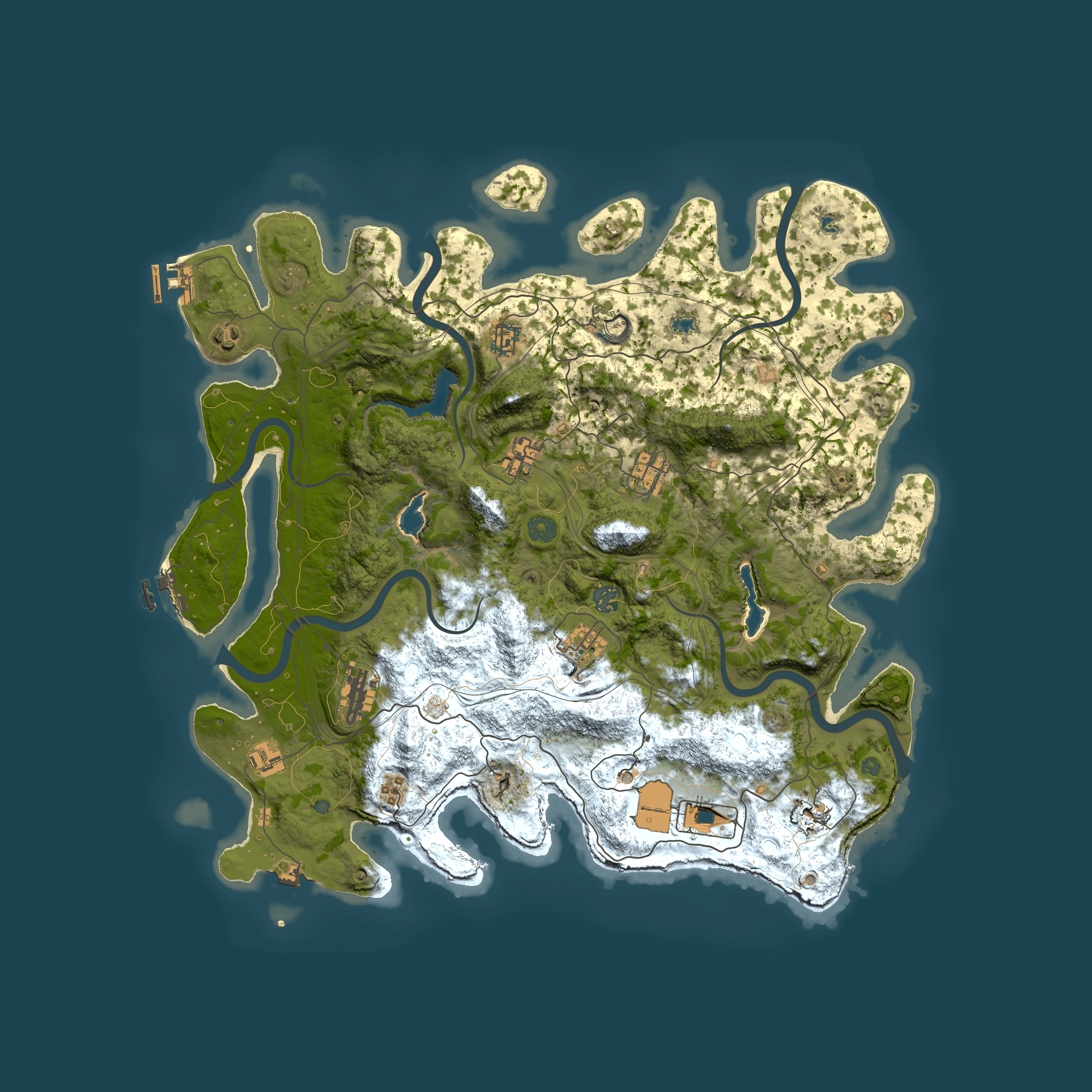 Full top-down render of Rust map seed 455681131, 4500x4500m