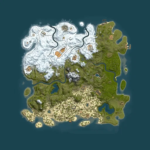 Rust map seed 1029142724, 5000x5000m top-down preview