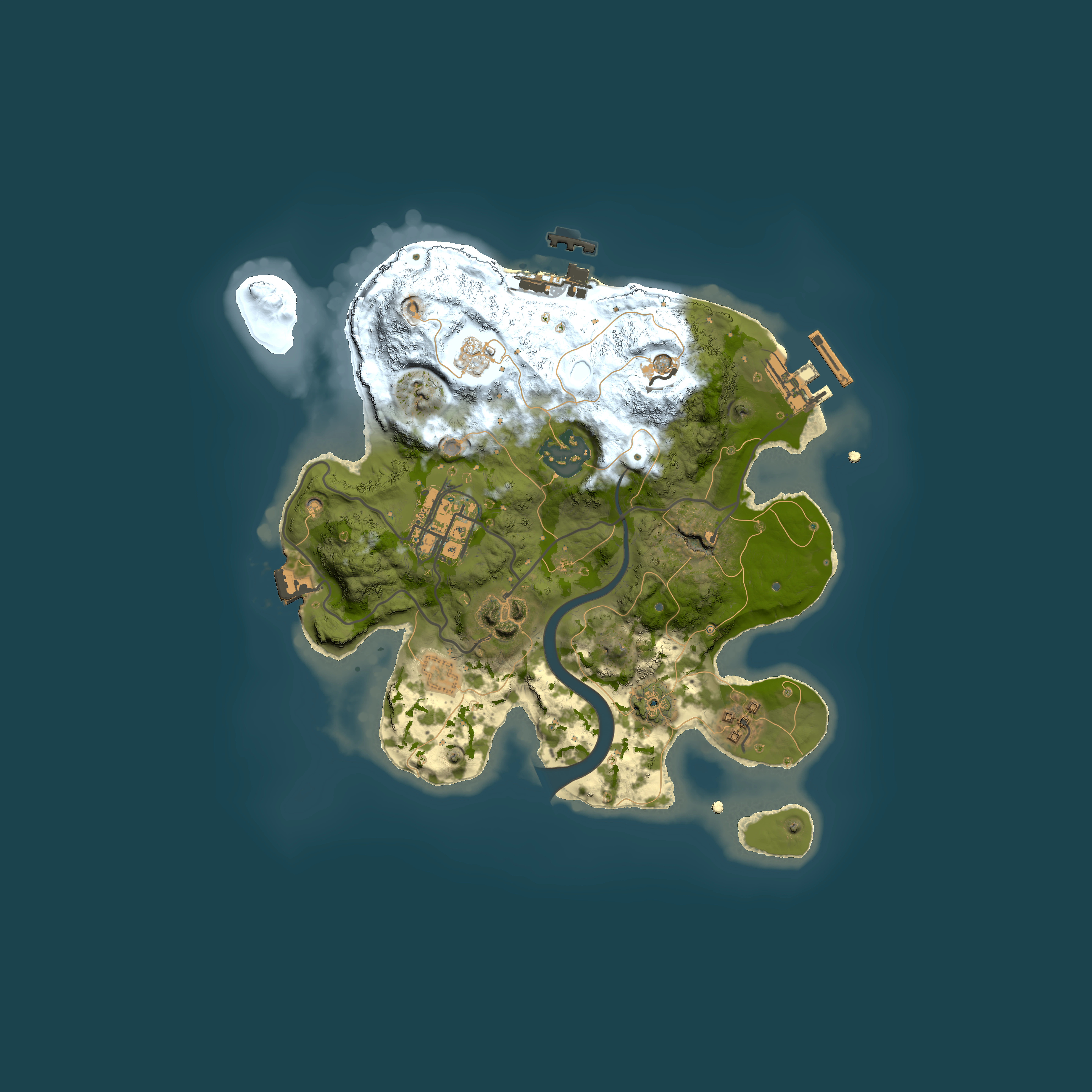 Full top-down render of Rust map seed 714797932, 2500x2500m