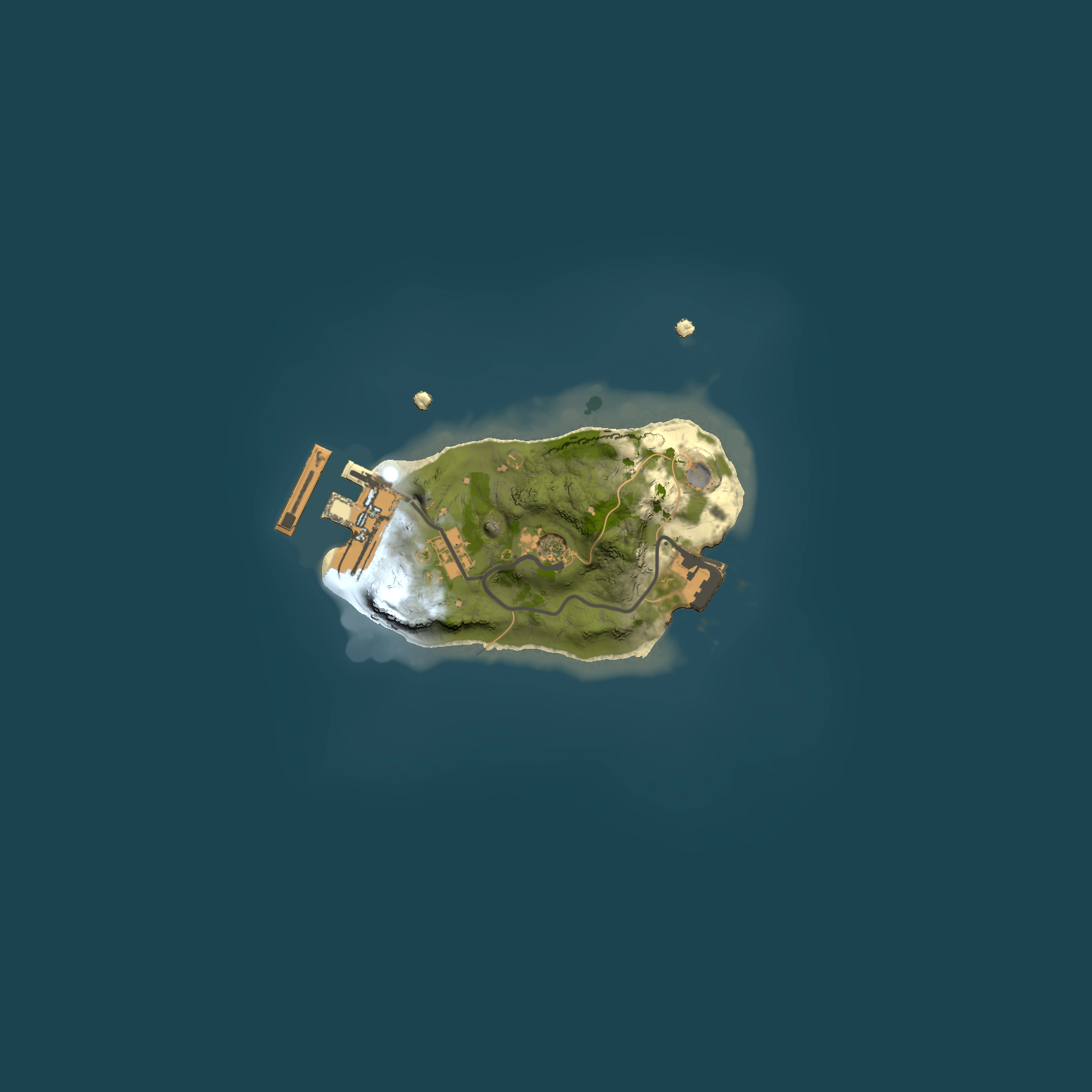 Full top-down render of Rust map seed 1555495181, 1500x1500m