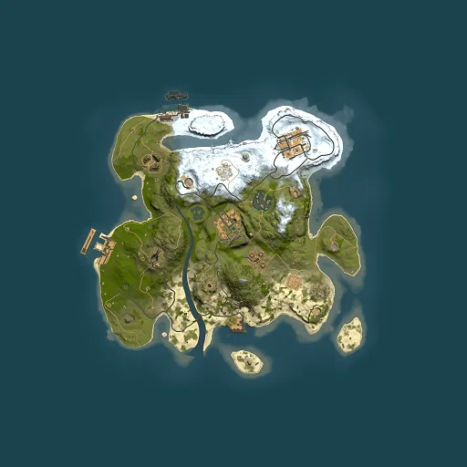 Rust map seed 1226040955, 2500x2500m top-down preview