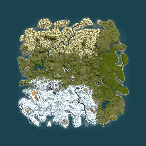 Rust map seed 627102136, 6000x6000m top-down preview