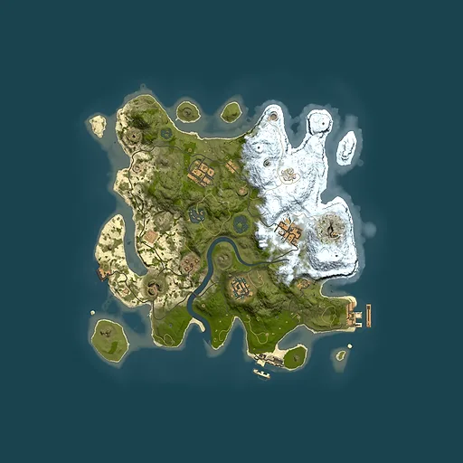 Rust map seed 483027883, 3000x3000m top-down preview