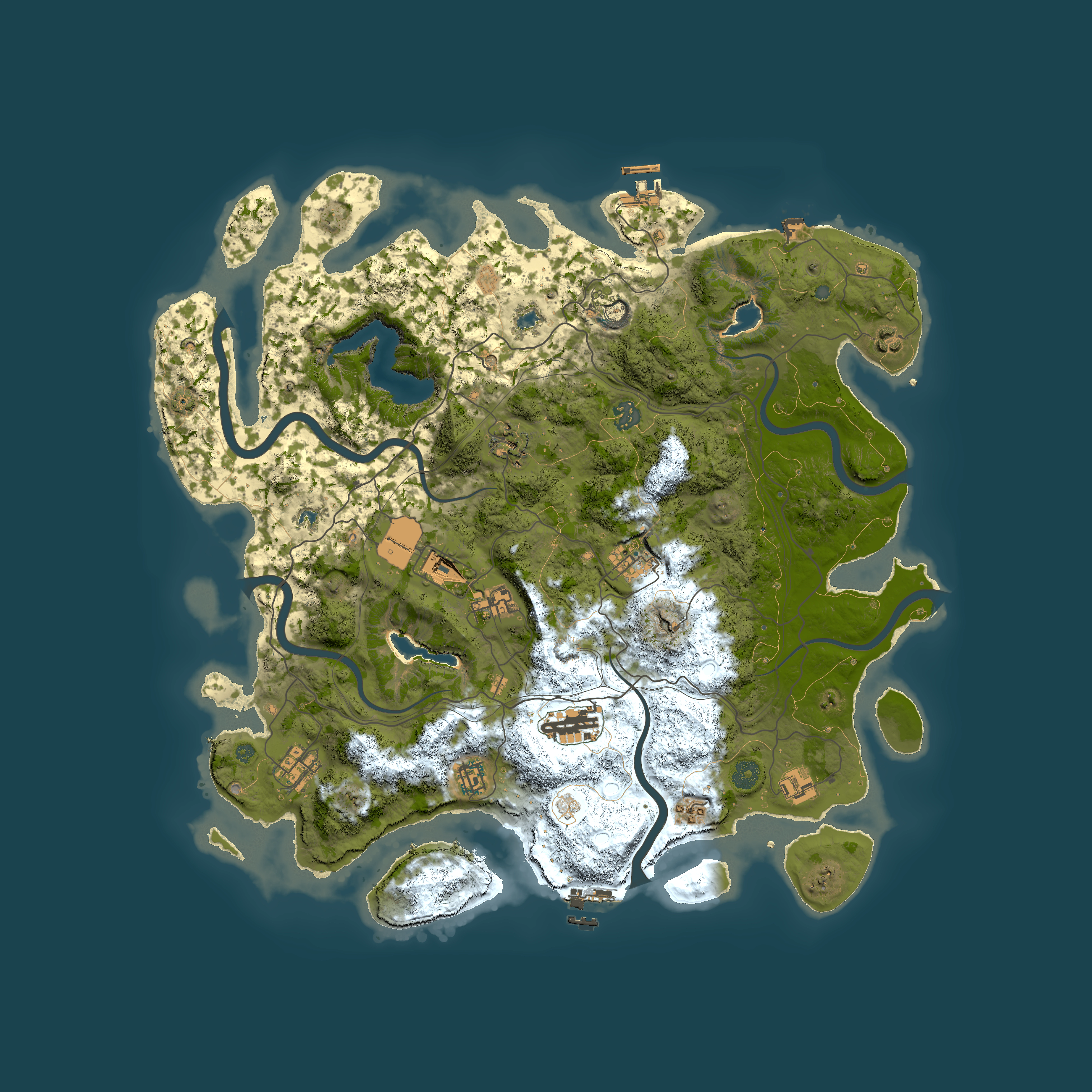Full top-down render of Rust map seed 1141477963, 4500x4500m