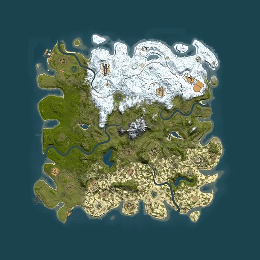 Rust map seed 782887233, 5000x5000m top-down preview