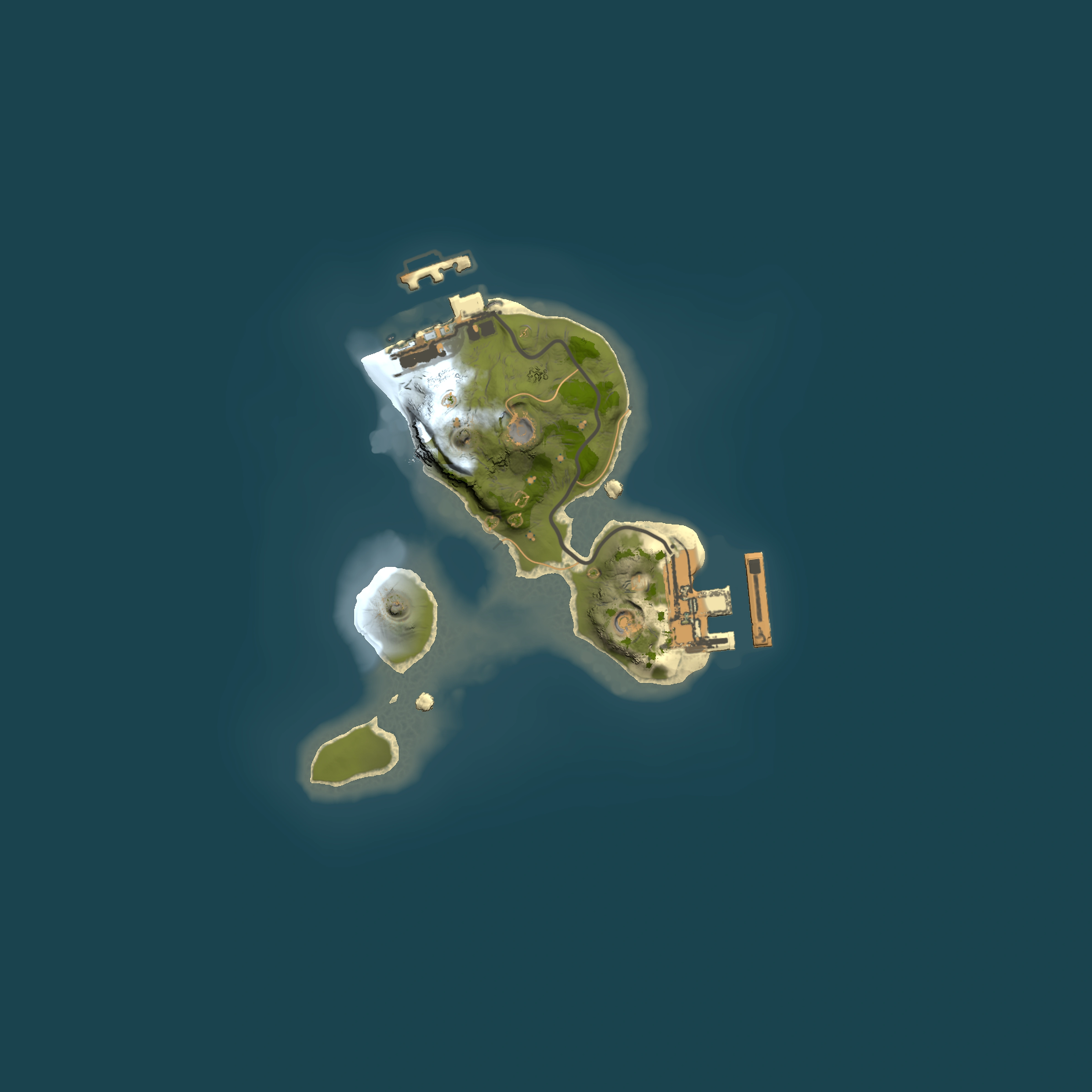 Full top-down render of Rust map seed 1072090672, 1500x1500m