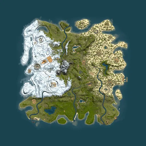 Rust map seed 654045178, 5000x5000m top-down preview