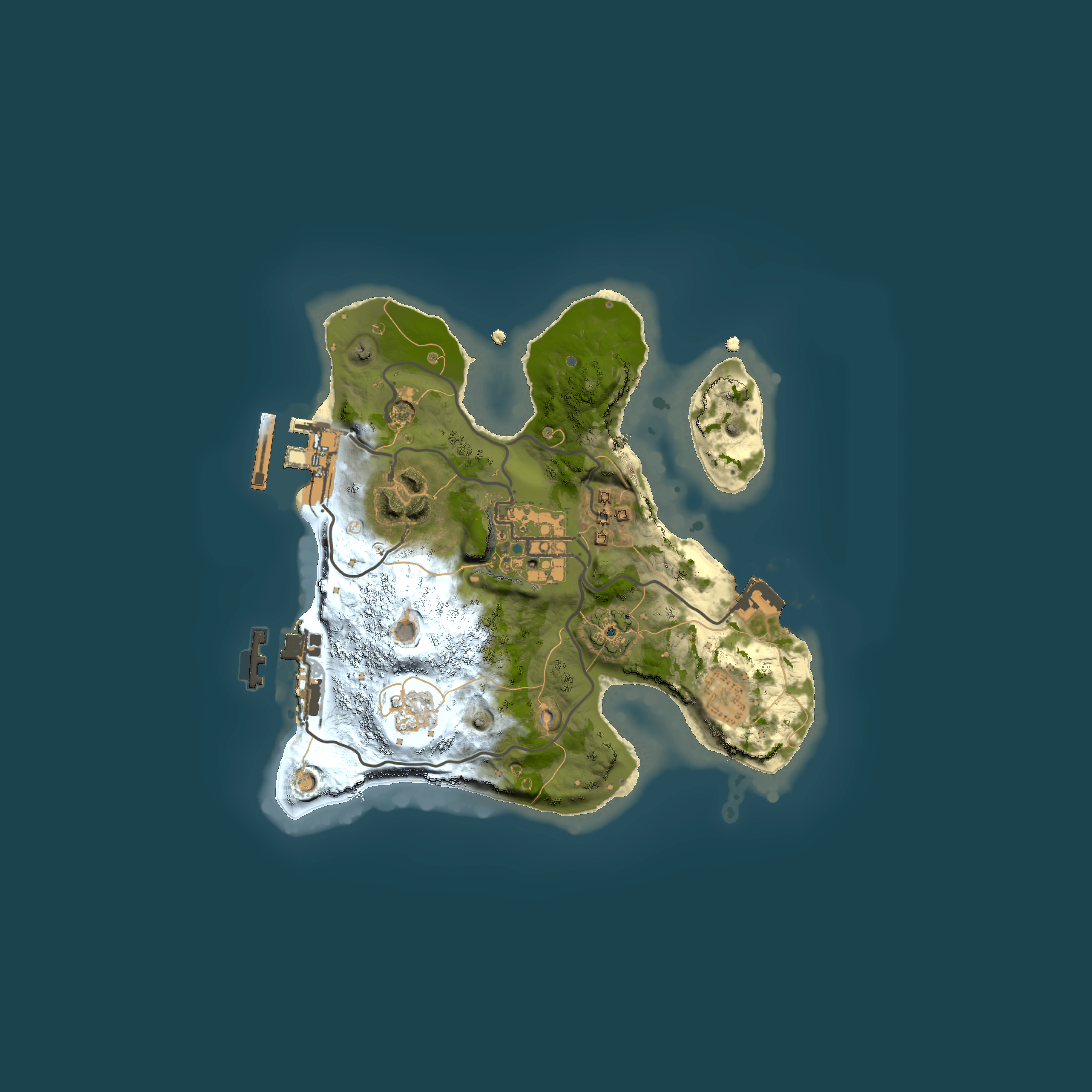Full top-down render of Rust map seed 1402884267, 2000x2000m