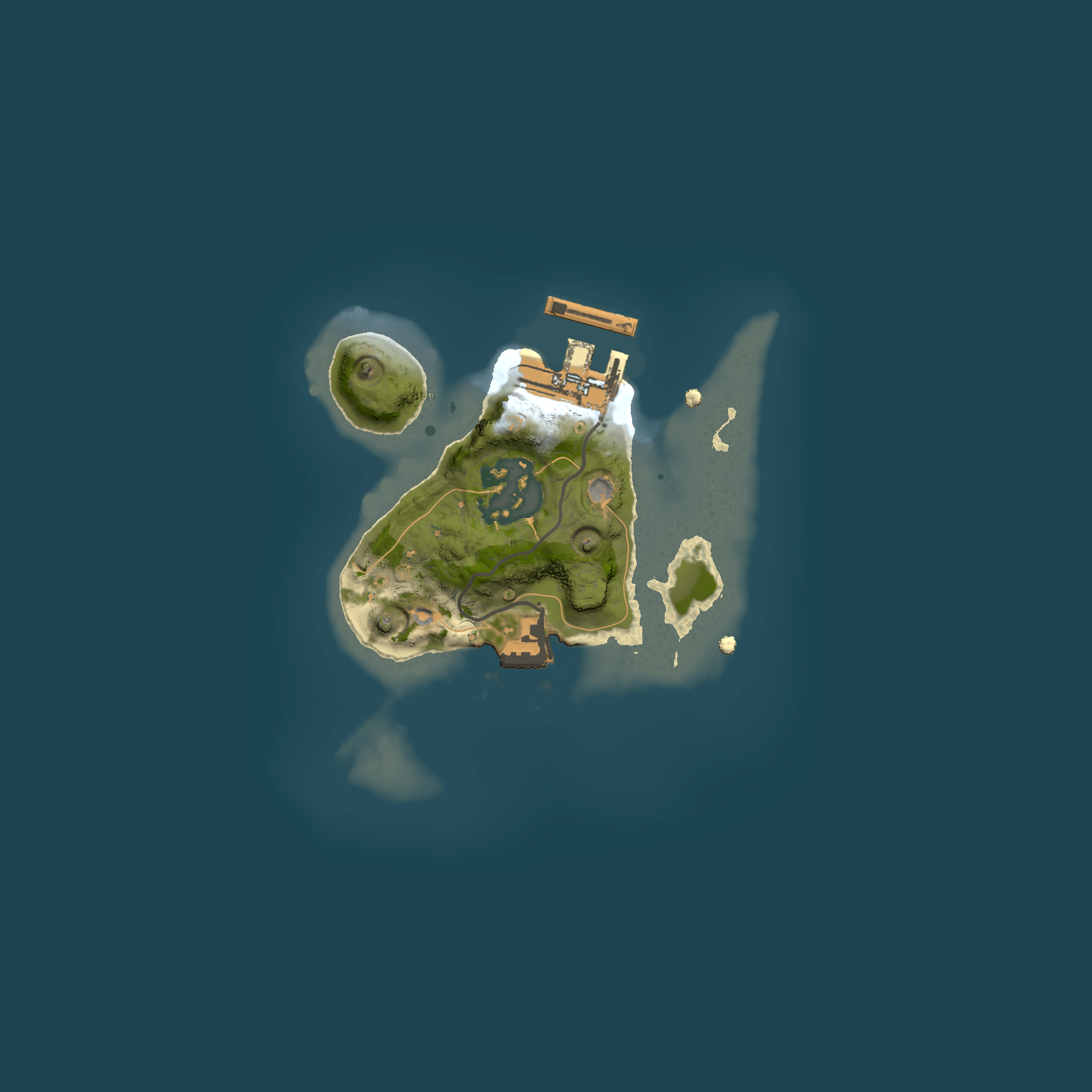 Full top-down render of Rust map seed 276147480, 1500x1500m