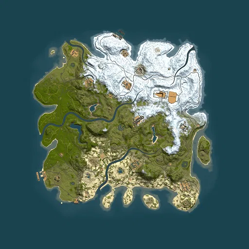 Rust map seed 730226335, 4500x4500m top-down preview