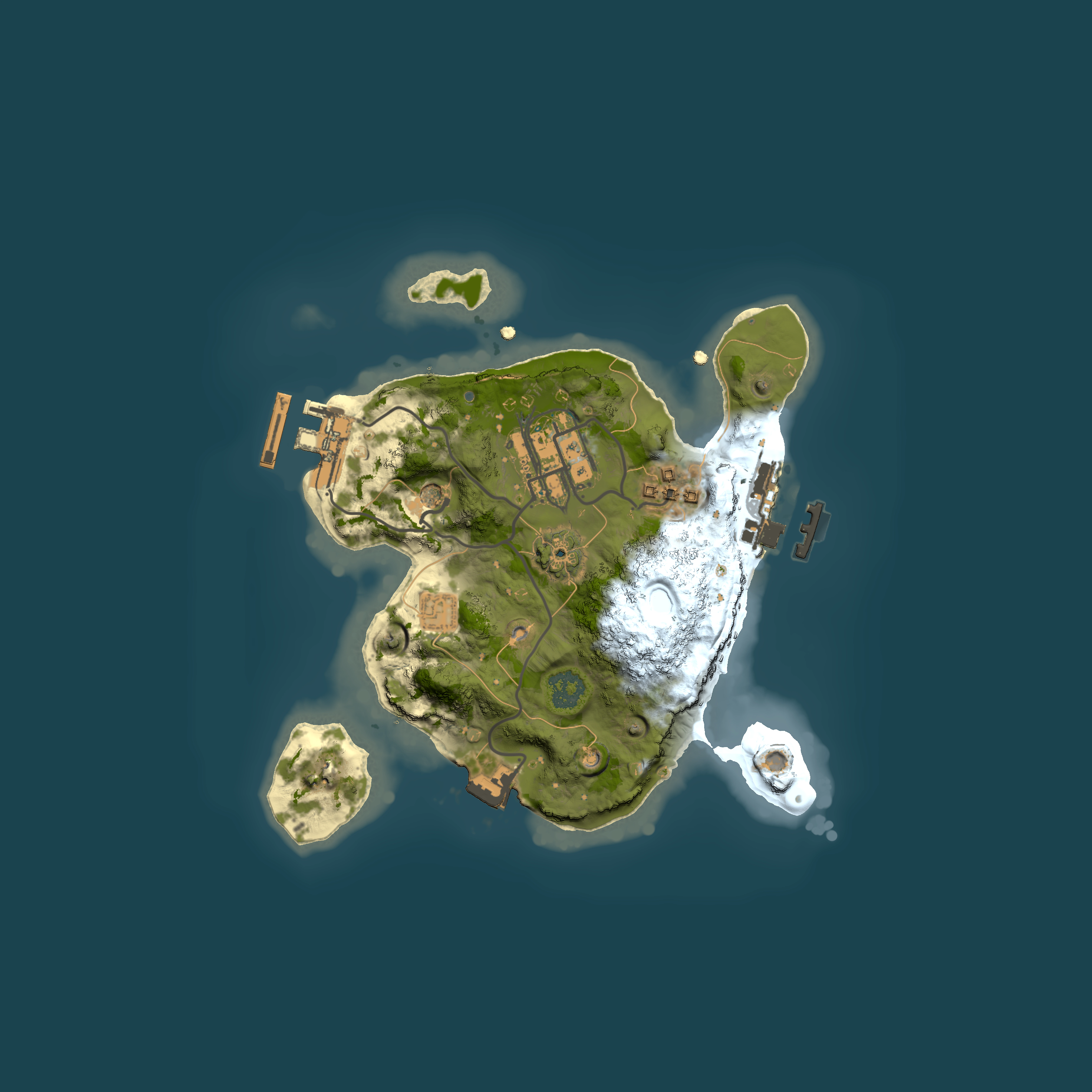 Full top-down render of Rust map seed 1675556139, 2000x2000m