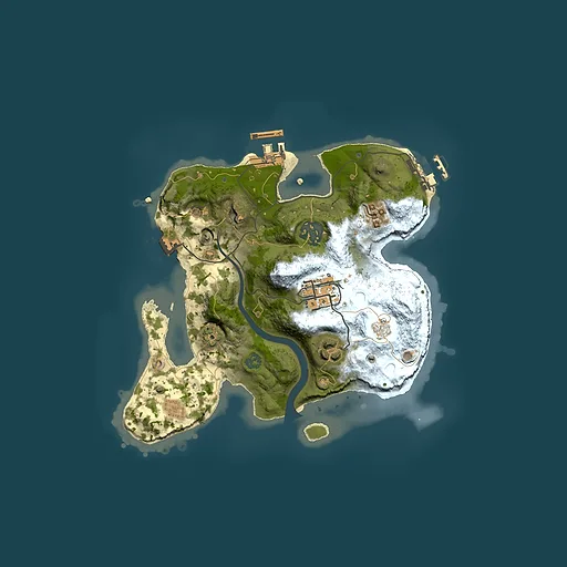 Rust map seed 88000257, 2500x2500m top-down preview