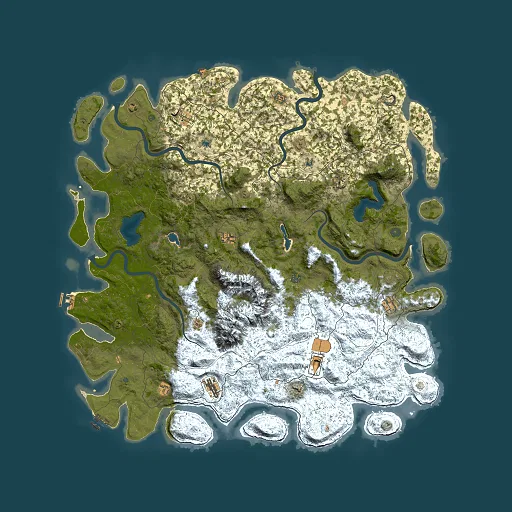Rust map seed 1386244975, 6000x6000m top-down preview