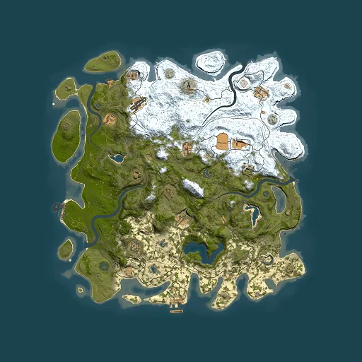 Rust map seed 1470255867, 4500x4500m top-down preview
