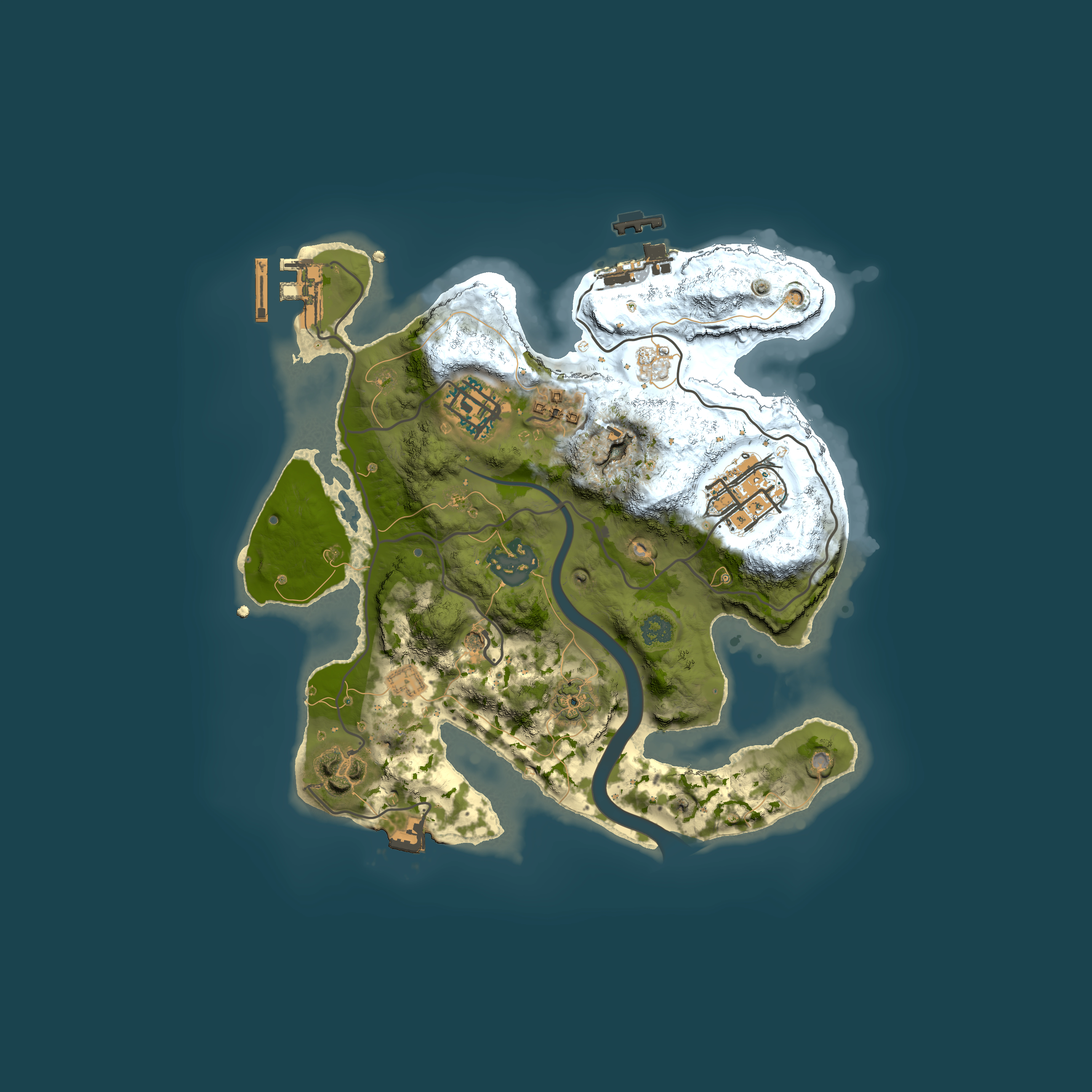 Full top-down render of Rust map seed 681813717, 2500x2500m