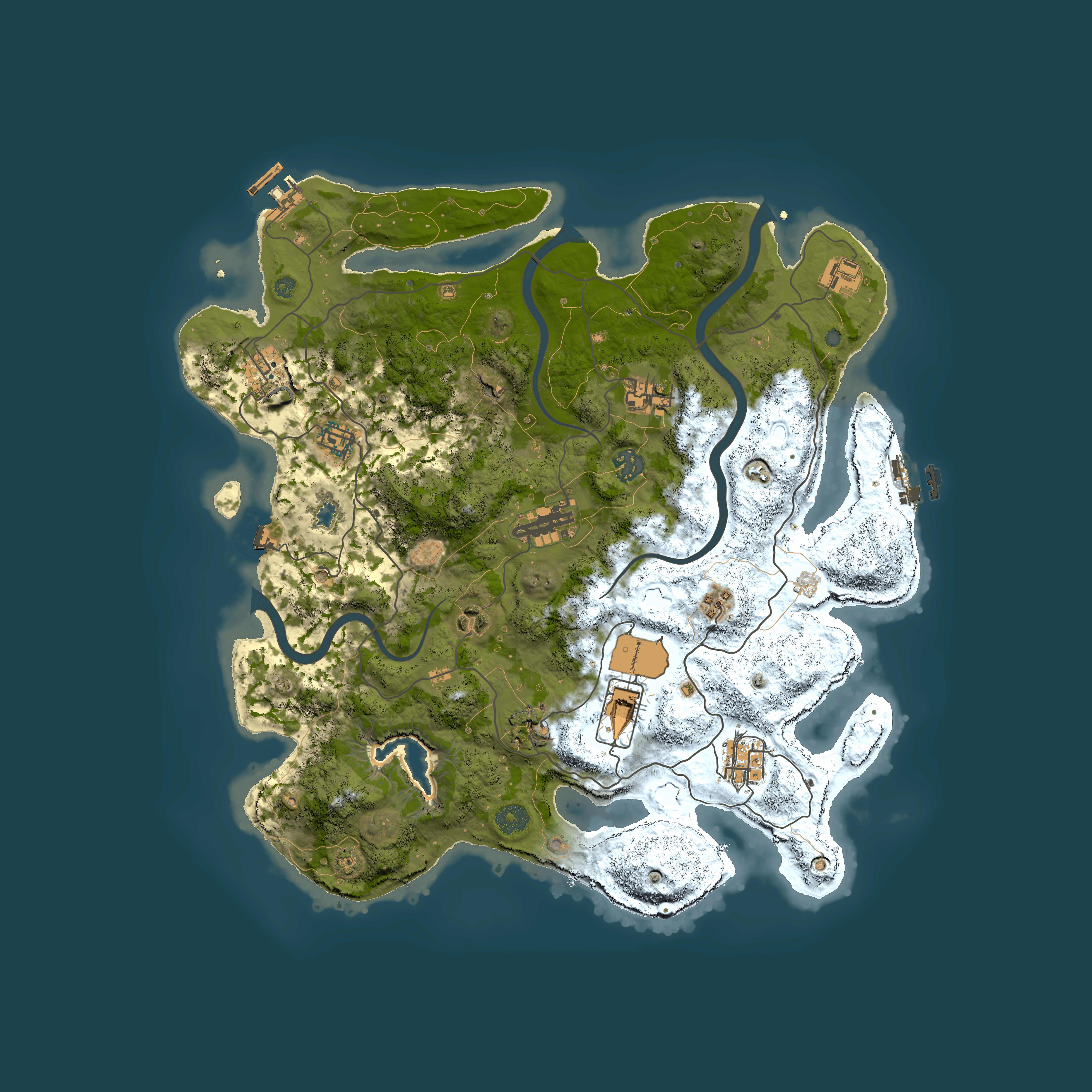 Full top-down render of Rust map seed 576811040, 4000x4000m