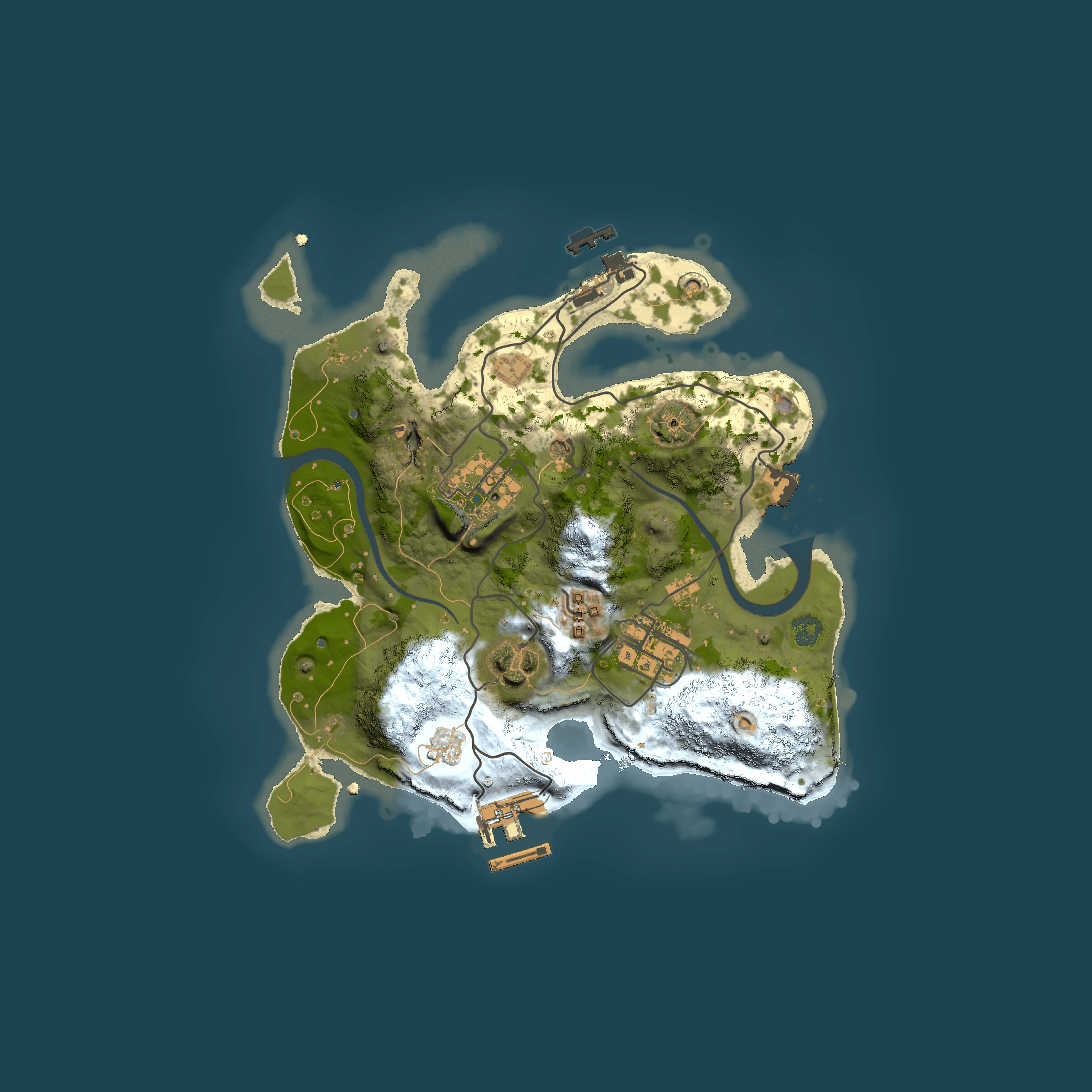 Full top-down render of Rust map seed 1971512520, 2500x2500m