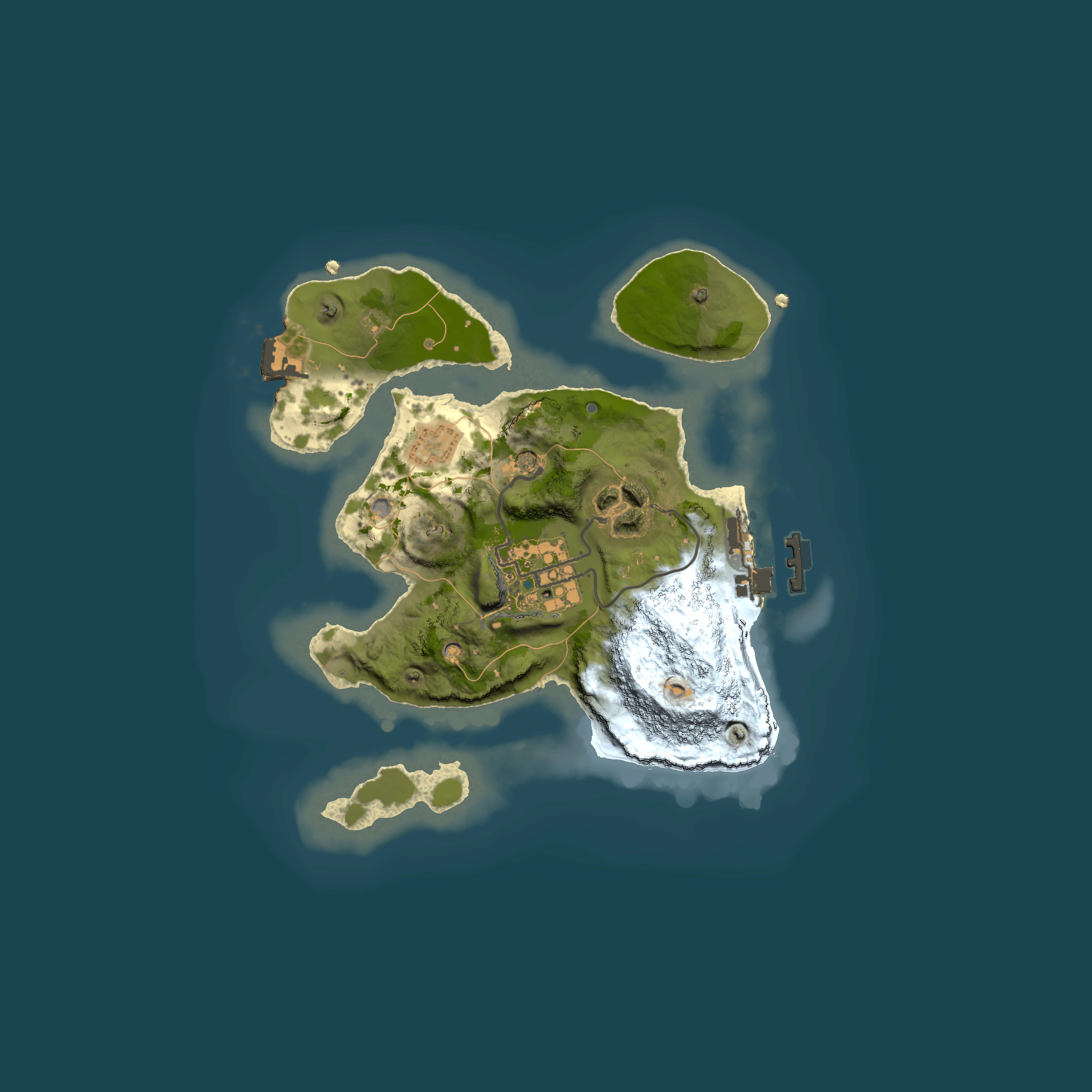 Full top-down render of Rust map seed 588113881, 2000x2000m
