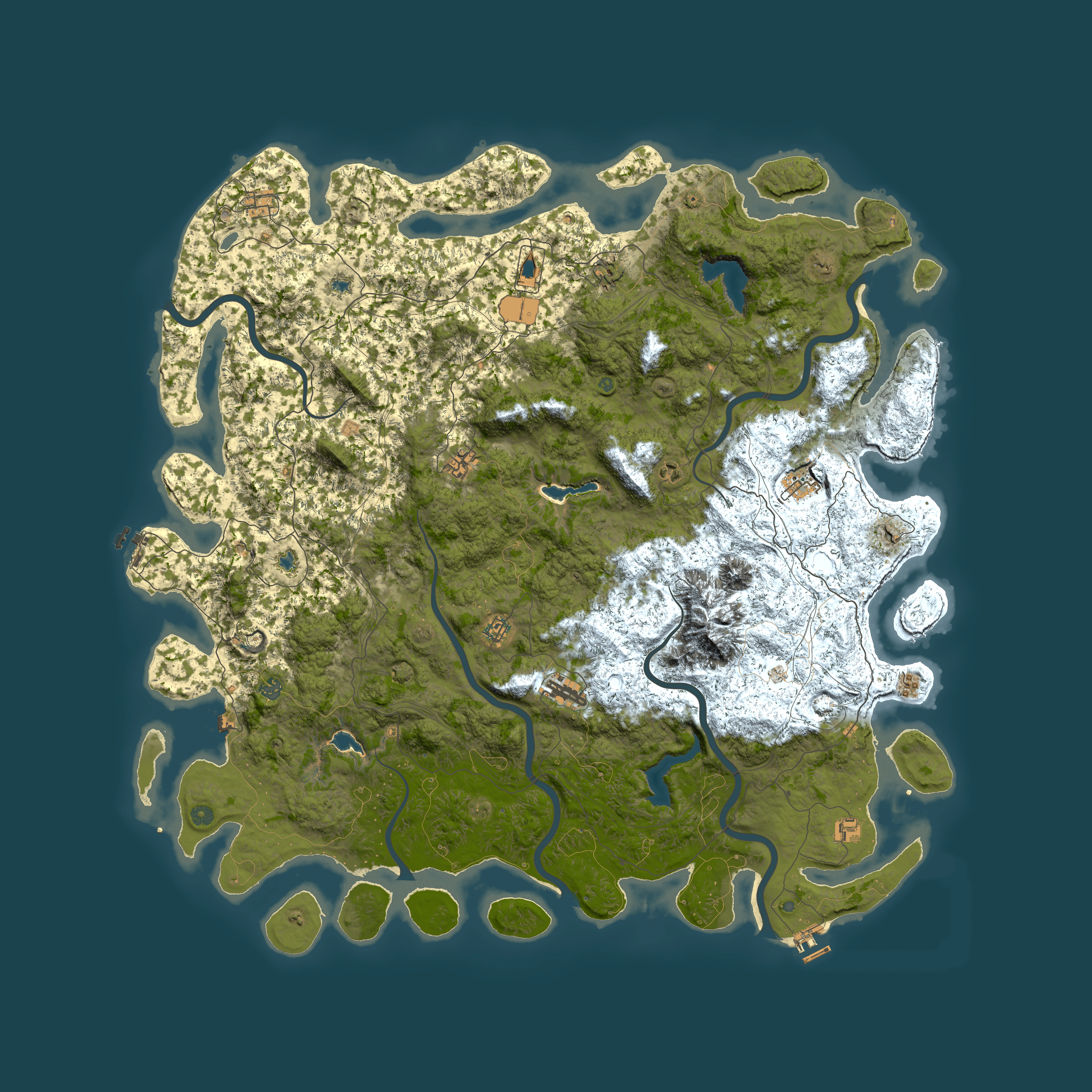 Full top-down render of Rust map seed 1068285113, 6000x6000m