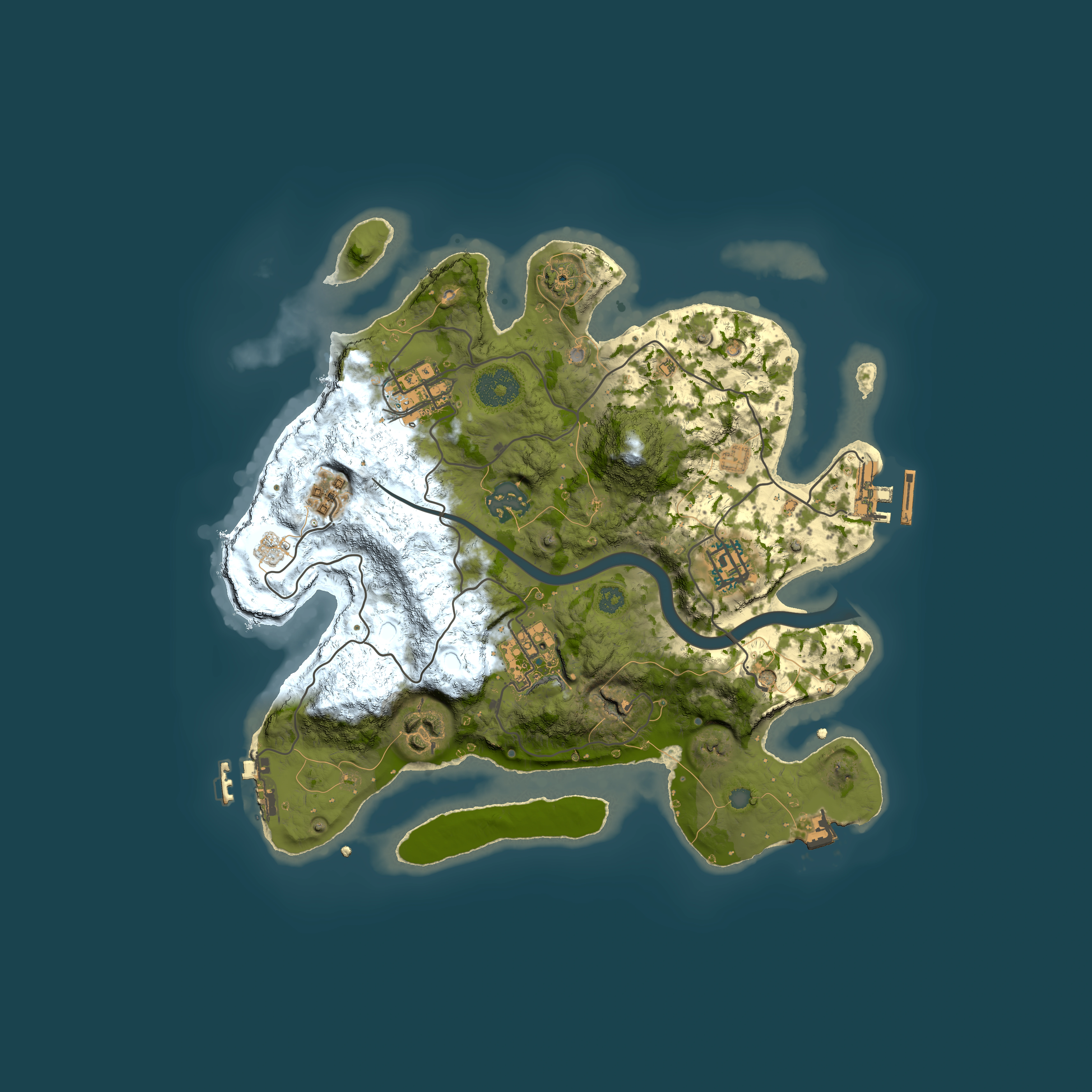 Full top-down render of Rust map seed 950591744, 3000x3000m