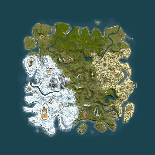 Rust map seed 579456864, 5000x5000m top-down preview
