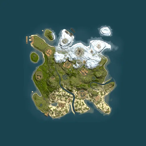 Rust map seed 872887652, 3000x3000m top-down preview