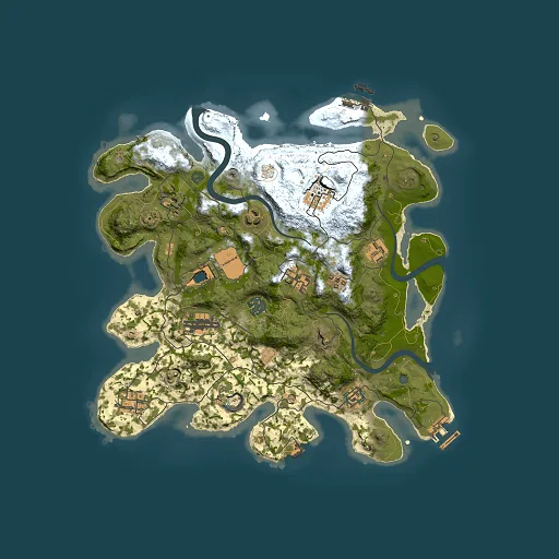 Rust map seed 1160034418, 3500x3500m top-down preview
