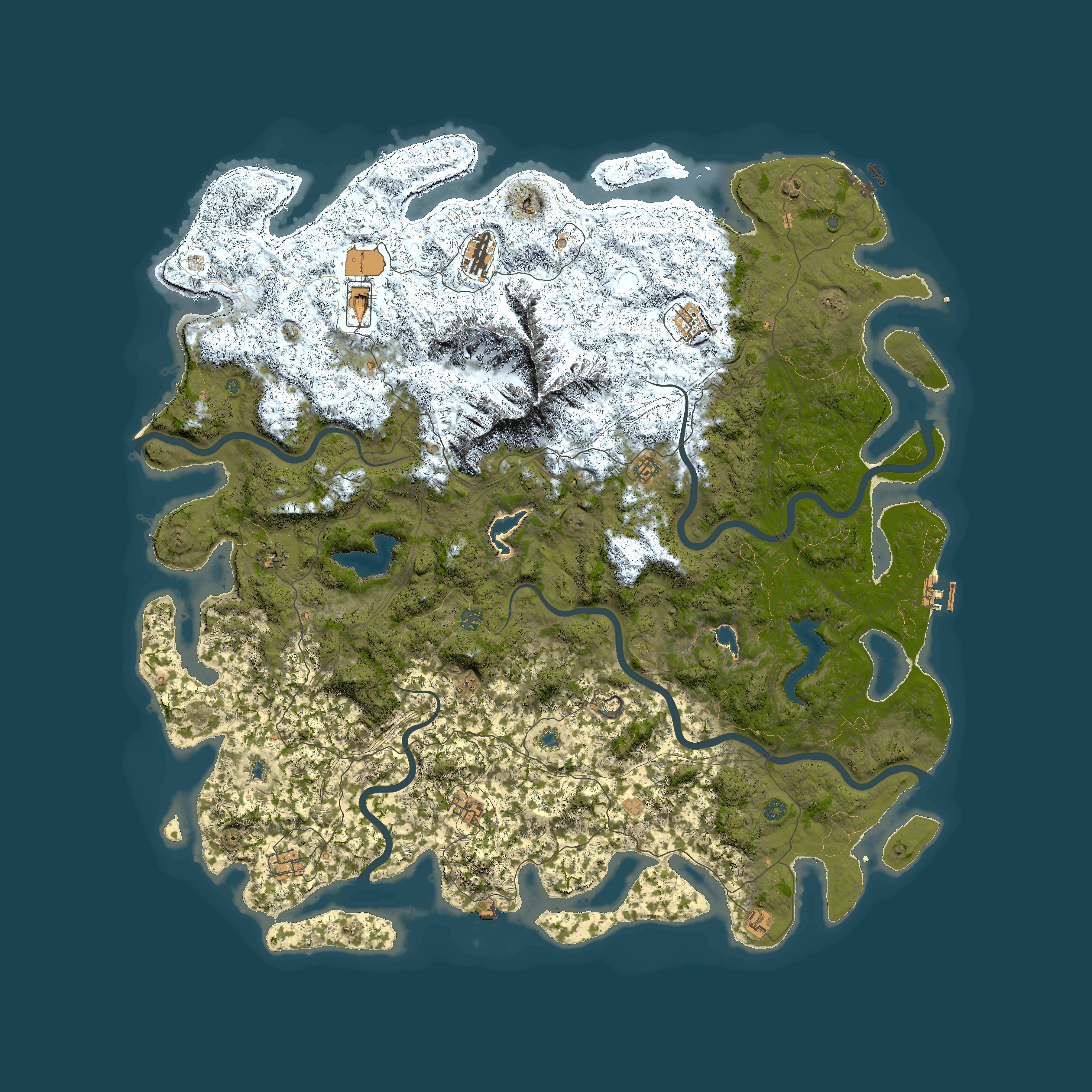 Full top-down render of Rust map seed 685910517, 6000x6000m