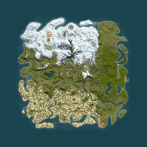 Rust map seed 685910517, 6000x6000m top-down preview