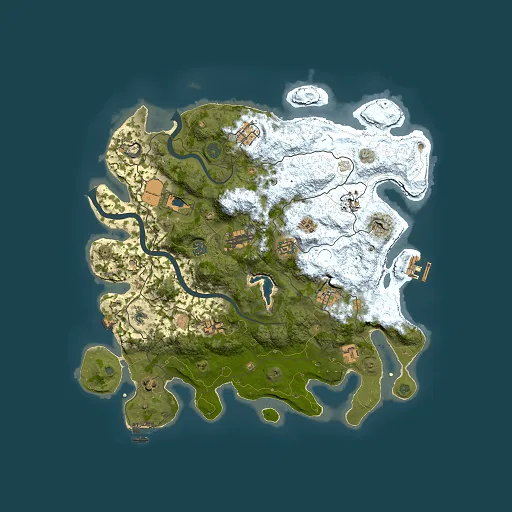 Rust map seed 1343040134, 4000x4000m top-down preview