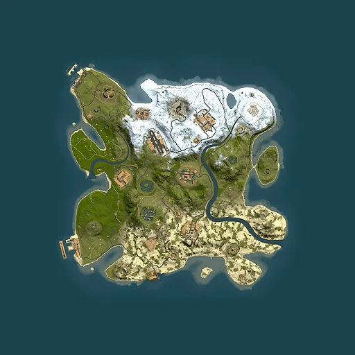 Rust map seed 712365048, 3000x3000m top-down preview