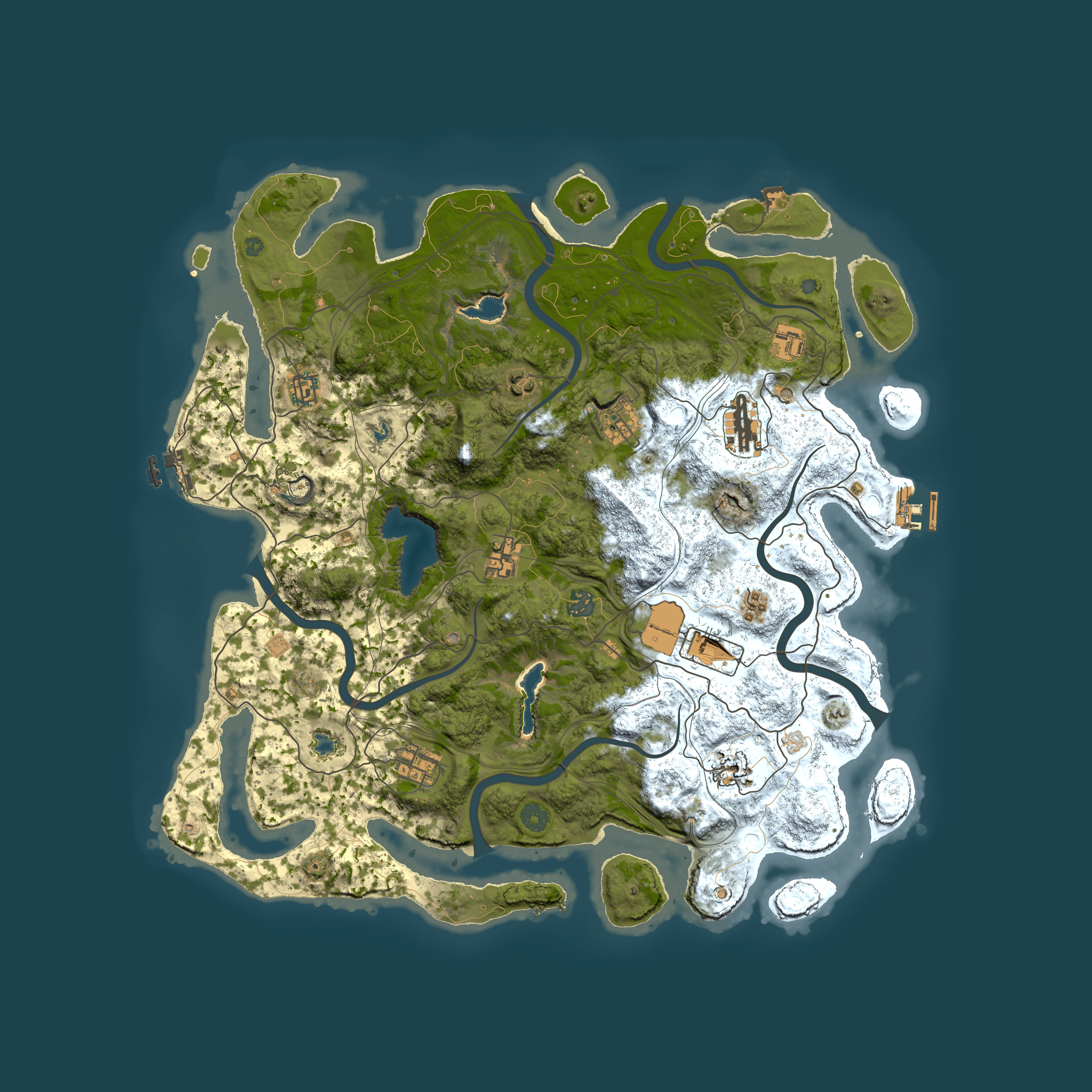 Full top-down render of Rust map seed 260150022, 4500x4500m
