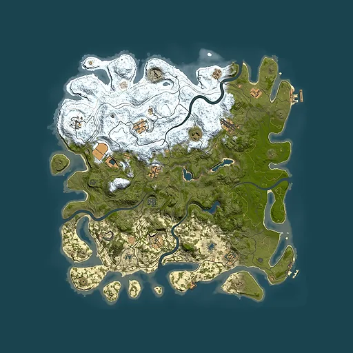 Rust map seed 1699849874, 4500x4500m top-down preview