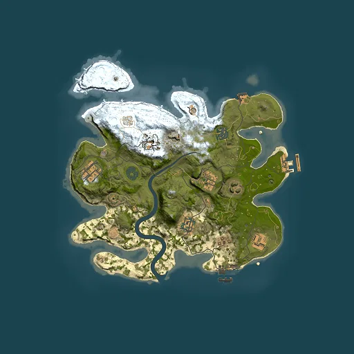 Rust map seed 197054199, 3000x3000m top-down preview