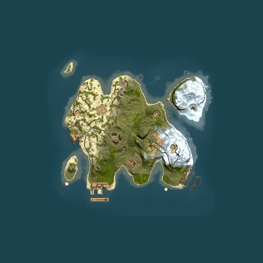 Rust map seed 2100136458, 2000x2000m top-down preview