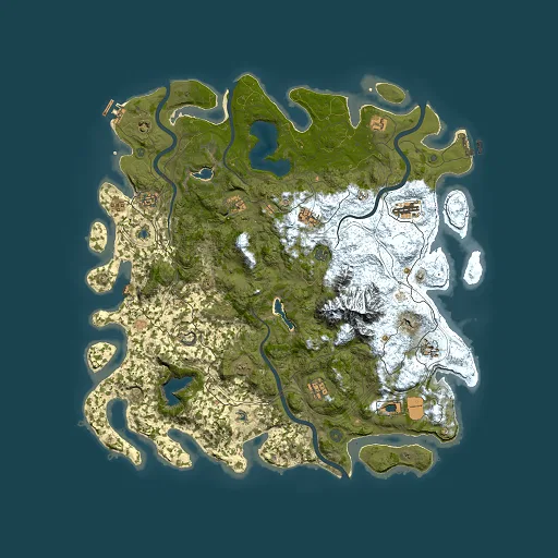Rust map seed 1724309927, 5000x5000m top-down preview