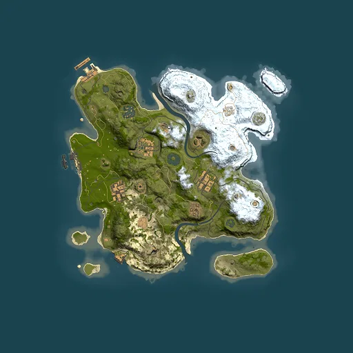 Rust map seed 1258402881, 3000x3000m top-down preview