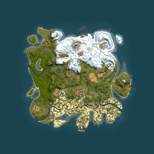 Rust map seed 1766342842, 3500x3500m top-down preview