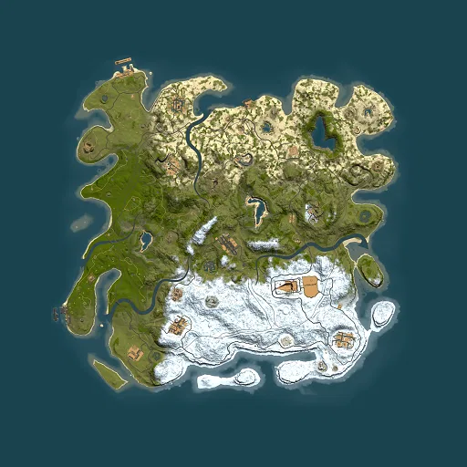 Rust map seed 668465926, 4500x4500m top-down preview
