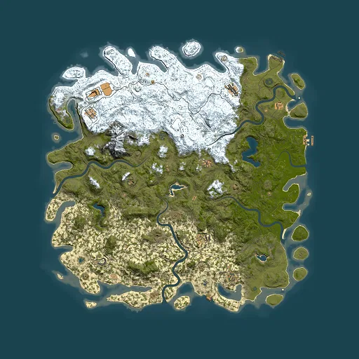 Rust map seed 1570917006, 6000x6000m top-down preview