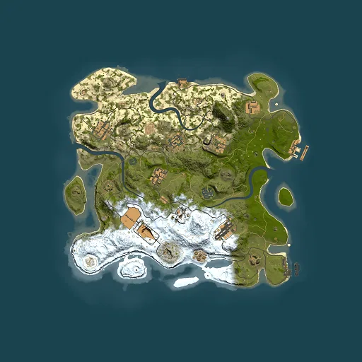 Rust map seed 1827829390, 3500x3500m top-down preview
