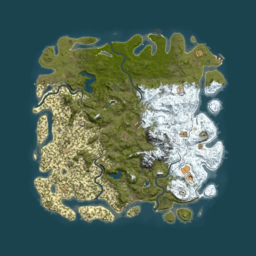 Rust map seed 1604744536, 6000x6000m top-down preview