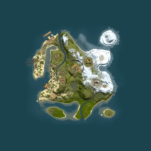 Rust map seed 889433409, 2500x2500m top-down preview