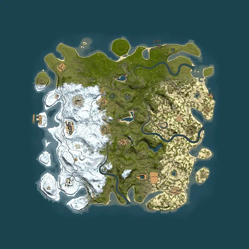 Rust map seed 1454212625, 4500x4500m top-down preview