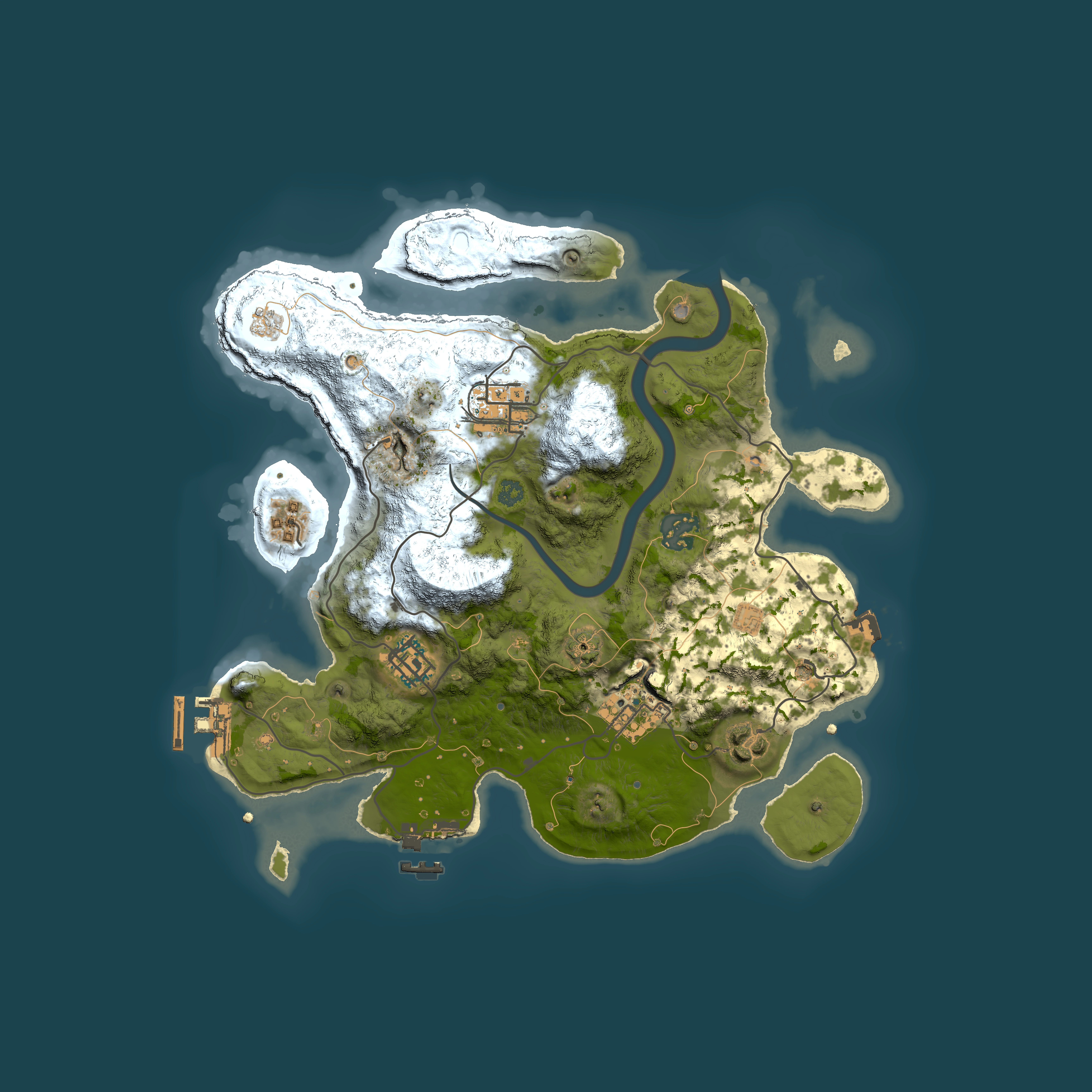 Full top-down render of Rust map seed 2114860073, 3000x3000m