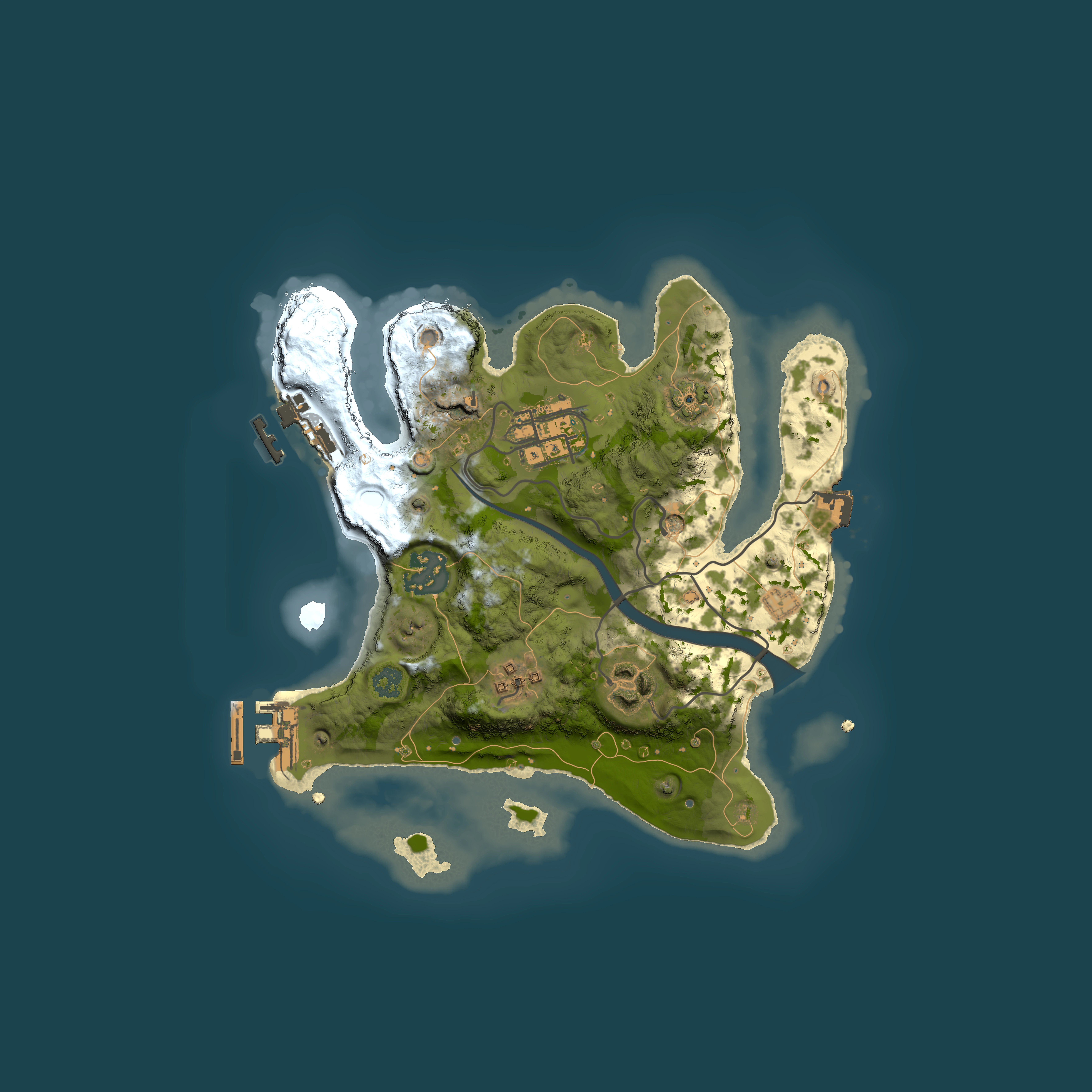 Full top-down render of Rust map seed 507978288, 2500x2500m