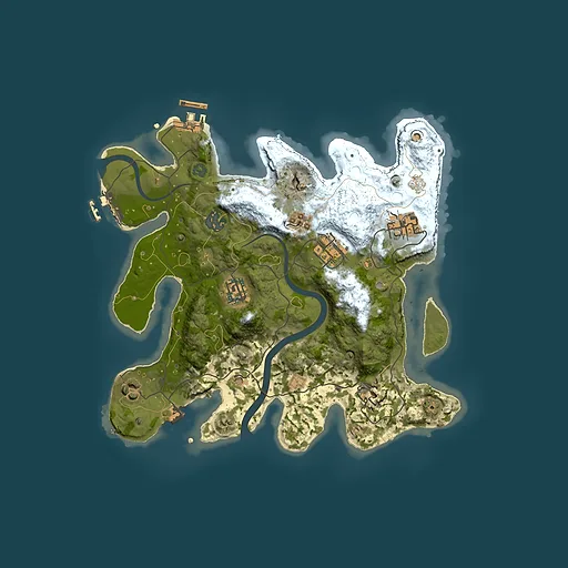 Rust map seed 1087932824, 3000x3000m top-down preview